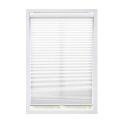 No Drill EZ Grip Light Filtering Cellular Shade, White, 37" W x 48" H