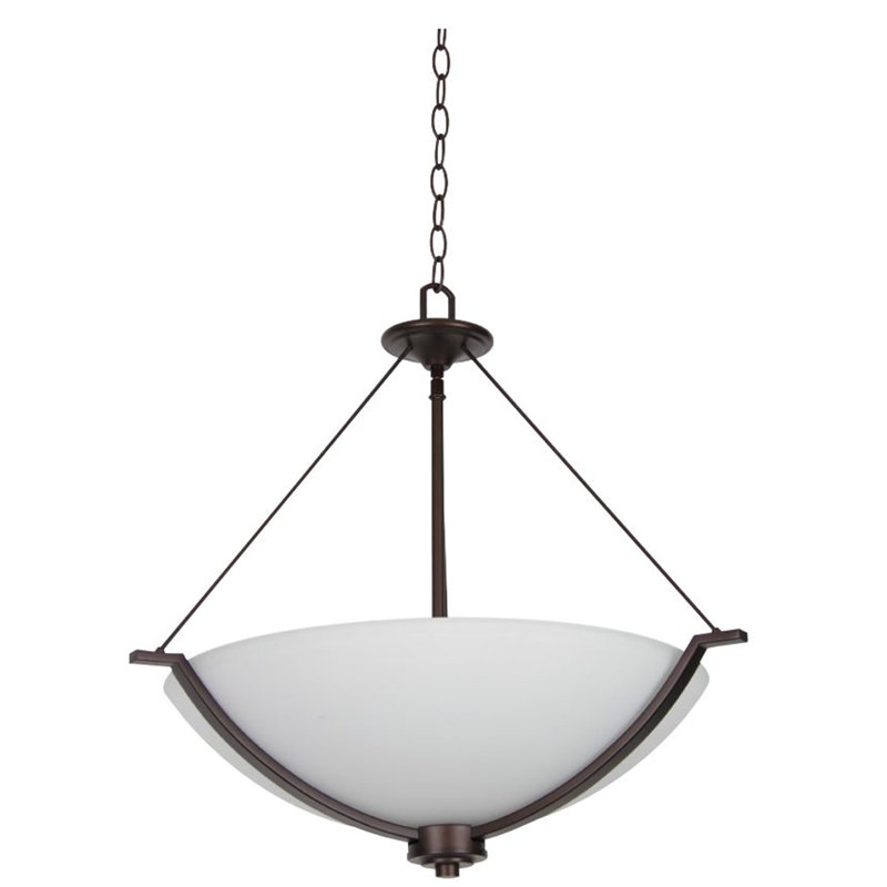 Luminaire bol suspendu à 3 lumières Faxon, Noir