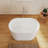 Fslefay 39'' Freestanding Bathtub Solid Surface Deep Soaking Tubs