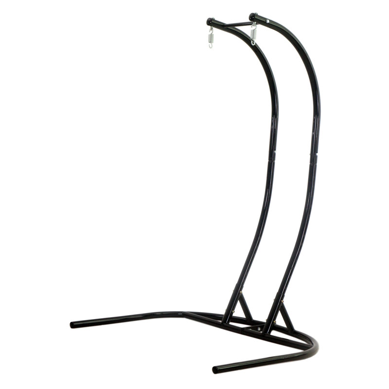 Gray Alloy Steel Double Seat Hanging Egg Chair with Cushions