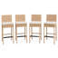 Ensemble de 4 tabourets de bar en rotin, tabourets de bar sans accoudoirs avec coussins pour patio, tabourets de bar d'extérieur toutes saisons pour piscine, pelouse, abri de jardin, cour arrière, Y-703525421-747810370