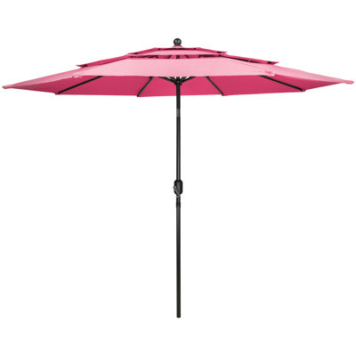 Parasol de marché pour terrasse 9,75 pi avec manivelle et inclinaison