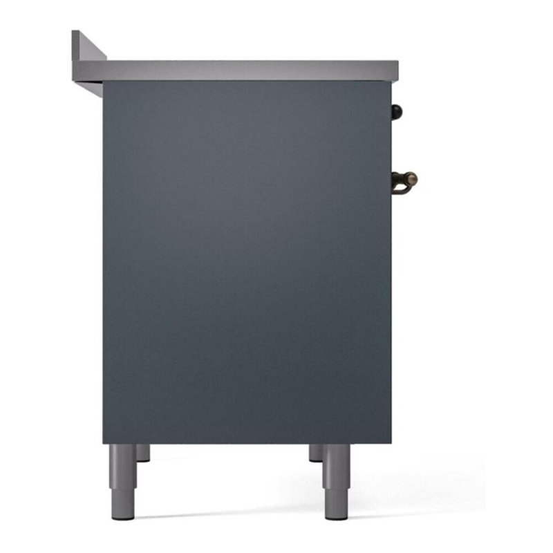 ILVE Nostalgie II 40 in Induction Range, Blue Gray/Bronze
