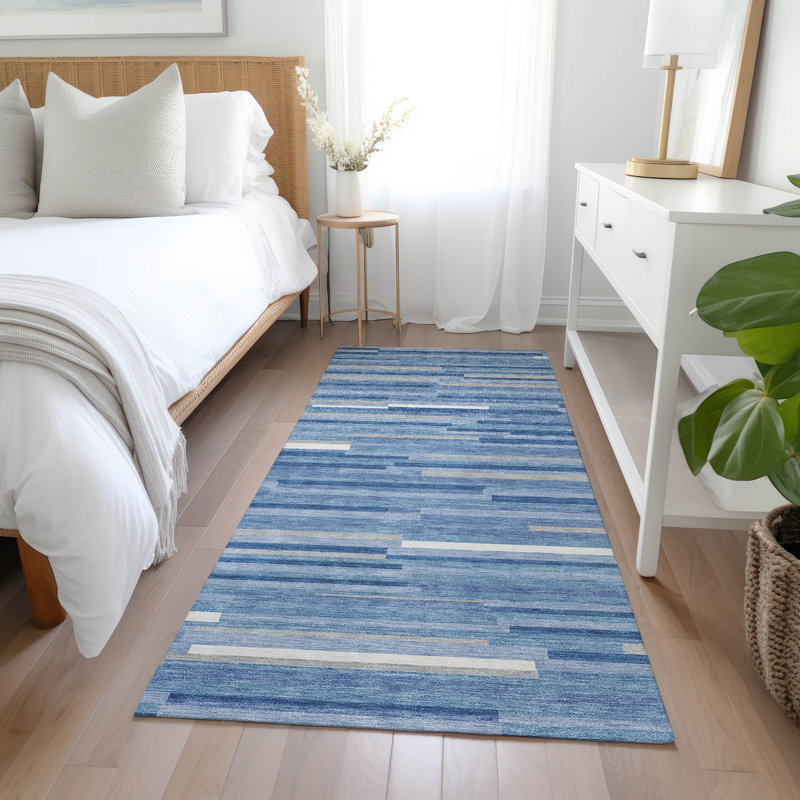 Malek Indoor/Outdoor Area Rug with Non-Slip Backing, Runner 2'3" x 7'6"