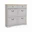 Range-chaussures avec 2 tiroirs, 4 tiroirs rabattables, range-chaussures autoportant avec tablette réglable, range-chaussures pour vestibule, vestibule, range-chaussures mince
