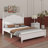 Platform Bed Frame,Retro Style Platform Bed With Wooden Slat Support-2067751991-2067751990