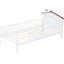 Lit simple en bois avec tête de lit en forme de maison, rangement intégré, DEL, blanc-2101129424-2101129426