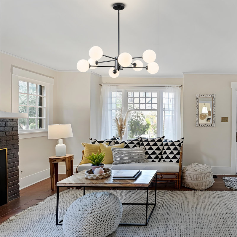8 - Light Dimmable Sputnik Modern Linear Chandelier