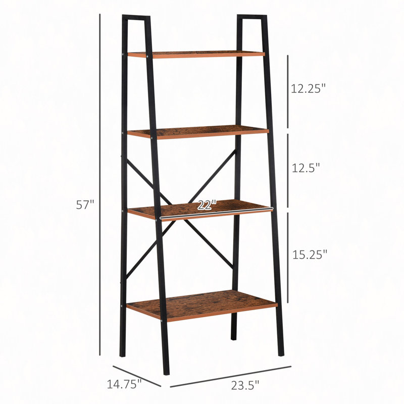 Bibliothèque en bois et métal