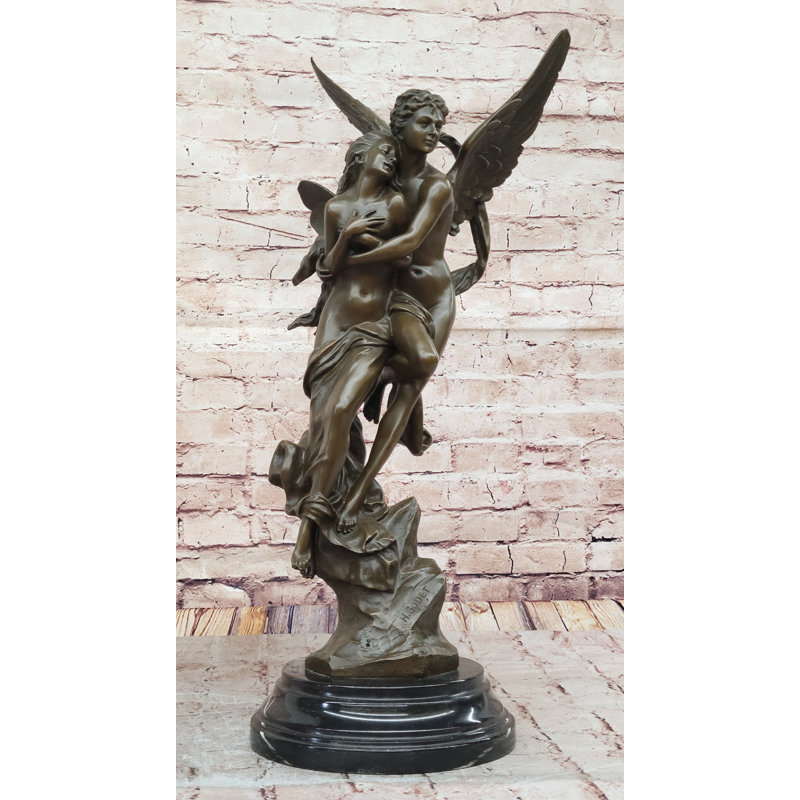 Sculpture d'Après Henri Godet, Cupidon et Psyché
