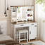  Coiffeuse Avesta avec miroir à DEL réglable et armoire à bijoux, station de charge-29668443