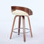 Ensemble de 2 tabourets de bar, tabourets de bar pivotants à dossier bas, chaises de bar en bois avec assise à coussin souple, siège d'une hauteur de 25 po (beige, comptoir de 25 po)