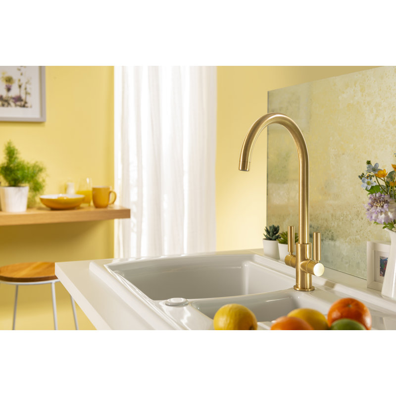 Abode Globe Monobloc Tap, Brushed Brass