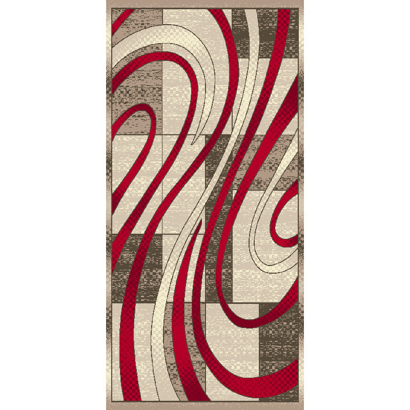 Crème Gerstner/Tapis décoratif brun, Rectangle 5 pi 3 po x 7 pi 7 po