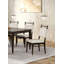 Ensemble de chaises de salle à manger 100% polyester avec chaises rembourrées noyer foncé