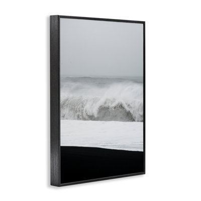 Giclée encadrée par Beach Foam Crashing, conception de Jade Sharp Photo