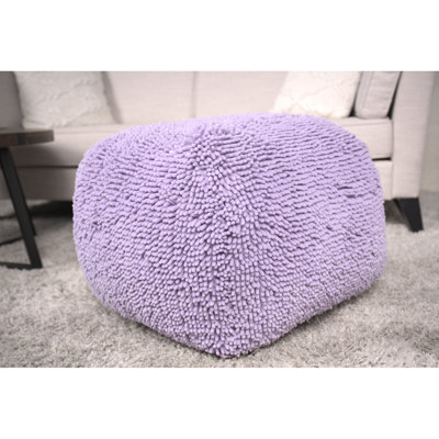 Pouf carré en microfibre lavande Spongy