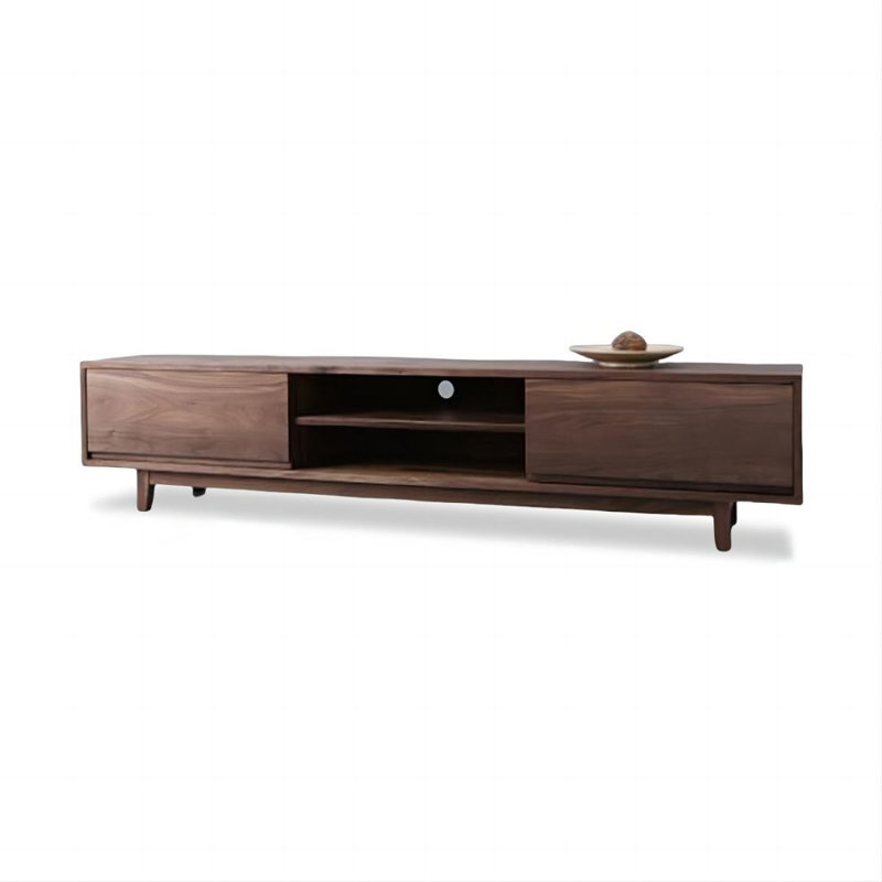 Meuble télé Modern, H 16,14 po x L 78,74 po x l 15,75 po, Brun noisette
