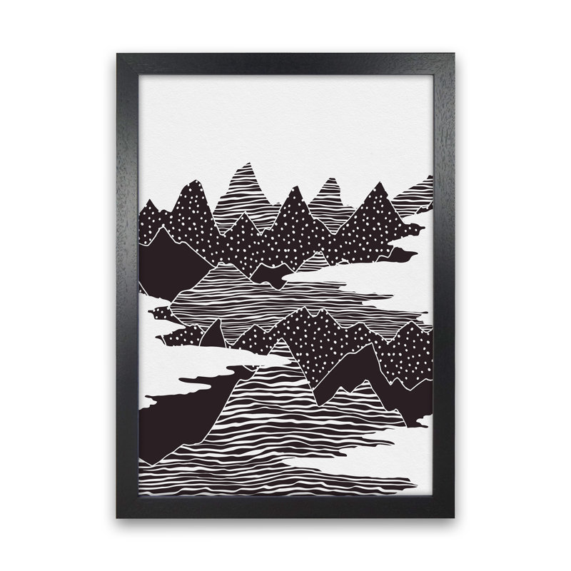 The Peaks - Print, Black Framed, 34cm H x 25cm W x 3cm D