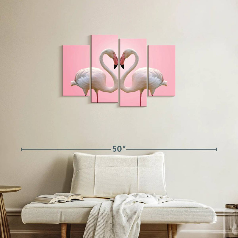 Flamingo Affection, H 22 po x l 36 po