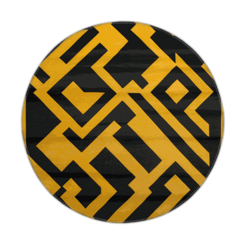 Tapis brun intérieur et extérieur Trellis, Rond 5 pi