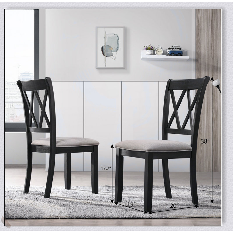 Ensemble de salle à manger 5 pièces en épingle avec 4 chaises à dossier croisé Arroyo pour espaces modernes et compacts Arroyo