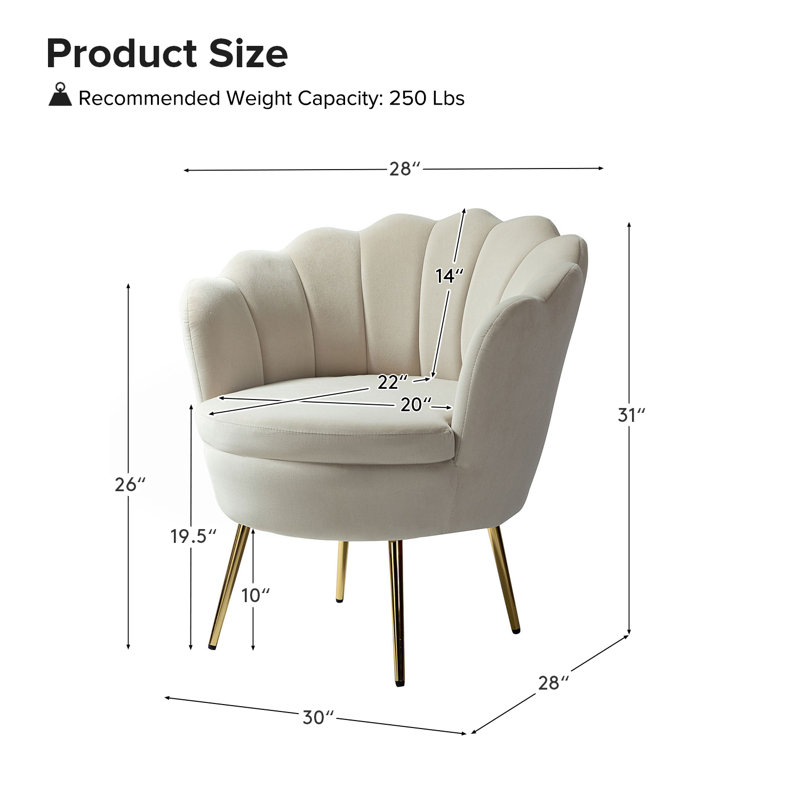 Fauteuil demi-tonneau Hendrix, Velours havane