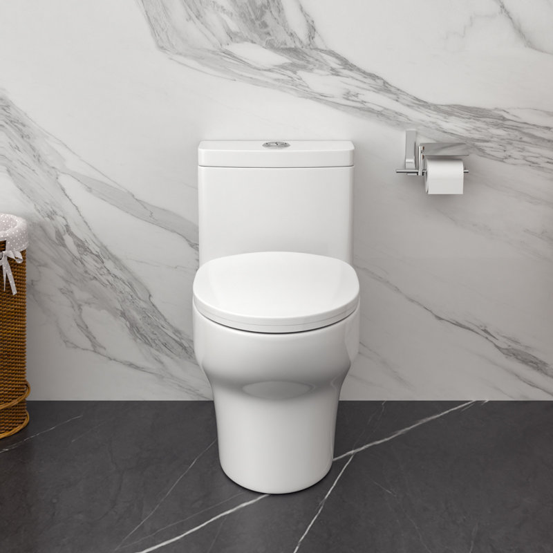 Toilette allongée une pièce à double chasse au plancher 1,16 / GPF Lordear (siège inclus)