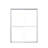 56"-60"W*72" H Semi-Frameless Double Sliding Shower Door, Bypass Shower Door, 1/4" (6Mm) Thick SGCC Tempered Glass Door