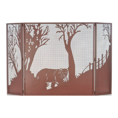 Jahmila 3 Panel Steel Fireplace Screen