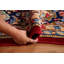 Tapis rouge rétro traditionnel 10 x 13