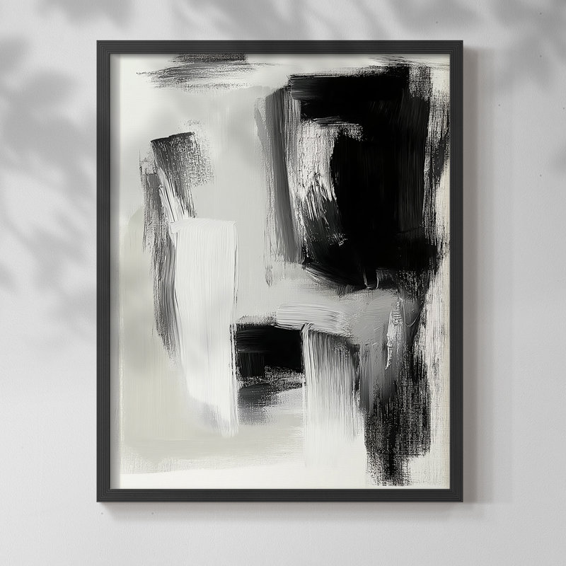"ABSTRACT Series DCCLxx" par J Paul, Noir, noir, noir, noir, H 21 po x l 17 po