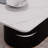 7 Piece Modern Dining Table Set, Faux Marble Dining Table and 6 Boucle Dining Chairs-402437274-402029051