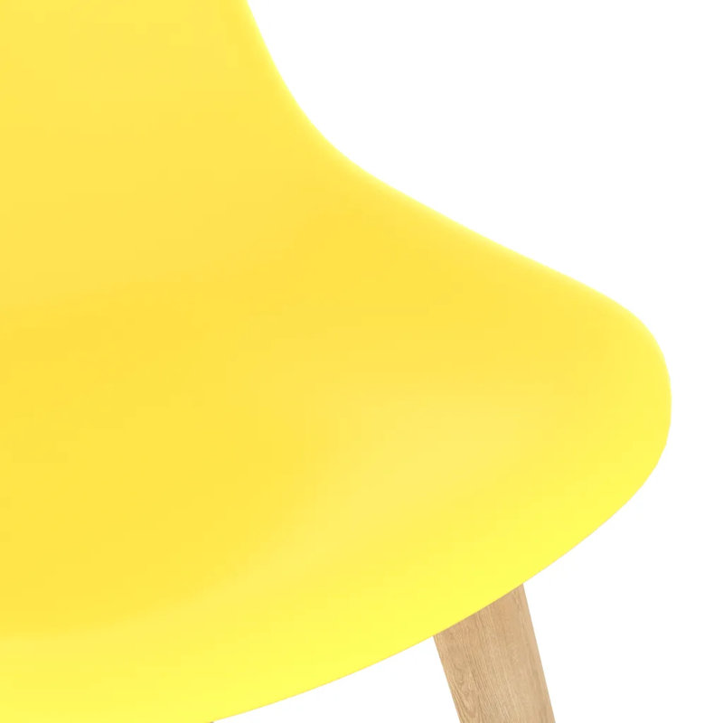 Cezmi 43cm H Stacking Side Chair, Yellow