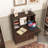 Desk Cabinet, with Storage Drawer & Shelves, Fold-up Desktop, Ideal for Home, Office, Dormitory