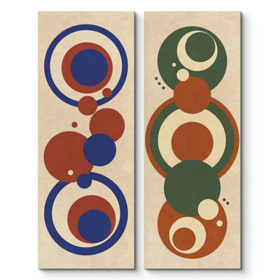 Mid-Century, rouge, bleu, vert, Mid-Century