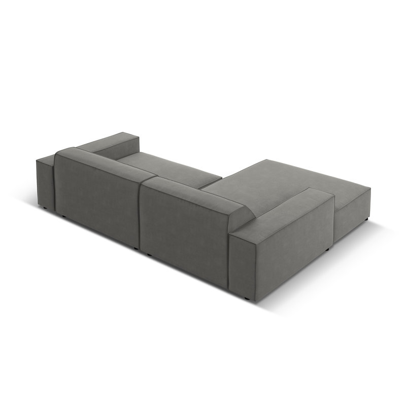 Jodie 3 Seater Corner Sofa, Grey, Left Hand Facing