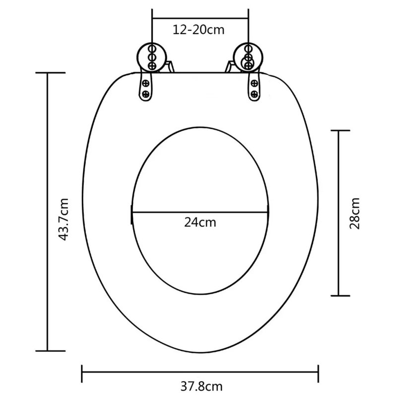 Valbonne Soft Close Round Standard Toilet Seat