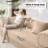 Boneless Foldable Modular Corduroy Sofa Bed, Convertible With Deep Seat And Soft Cushions, No Assembly Required-444923656-447708837