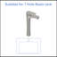 Robinet de lavabo vasque à poignée simple en nickel brossé