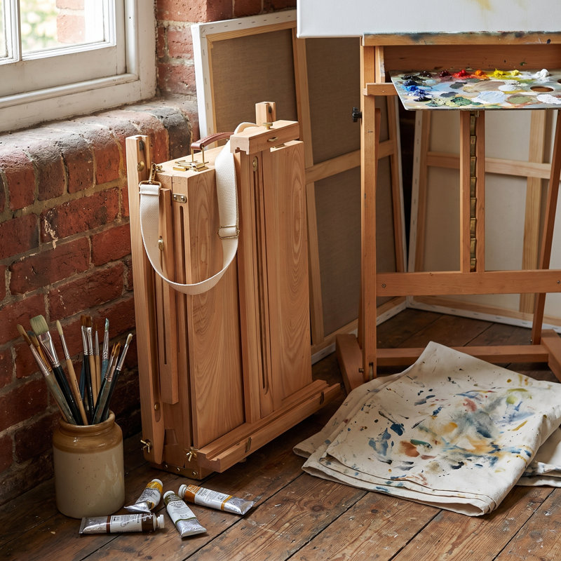Epic Art Group Suitcase Easel 55" to 72"H, Beech wood