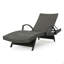 Chaise longue en osier avec accoudoirs Pe