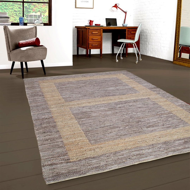 Tapis zone grise jute/en sisal Swisher