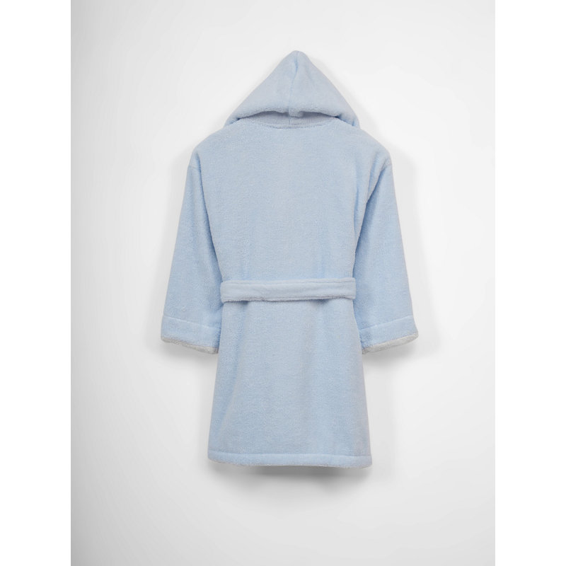 Peignoir 100% coton mi-mollet avec poches et capuche pour enfants, Enfants P