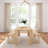 Linzy 6-Person Pine Solid Wood Modern Dining Set-1362894520