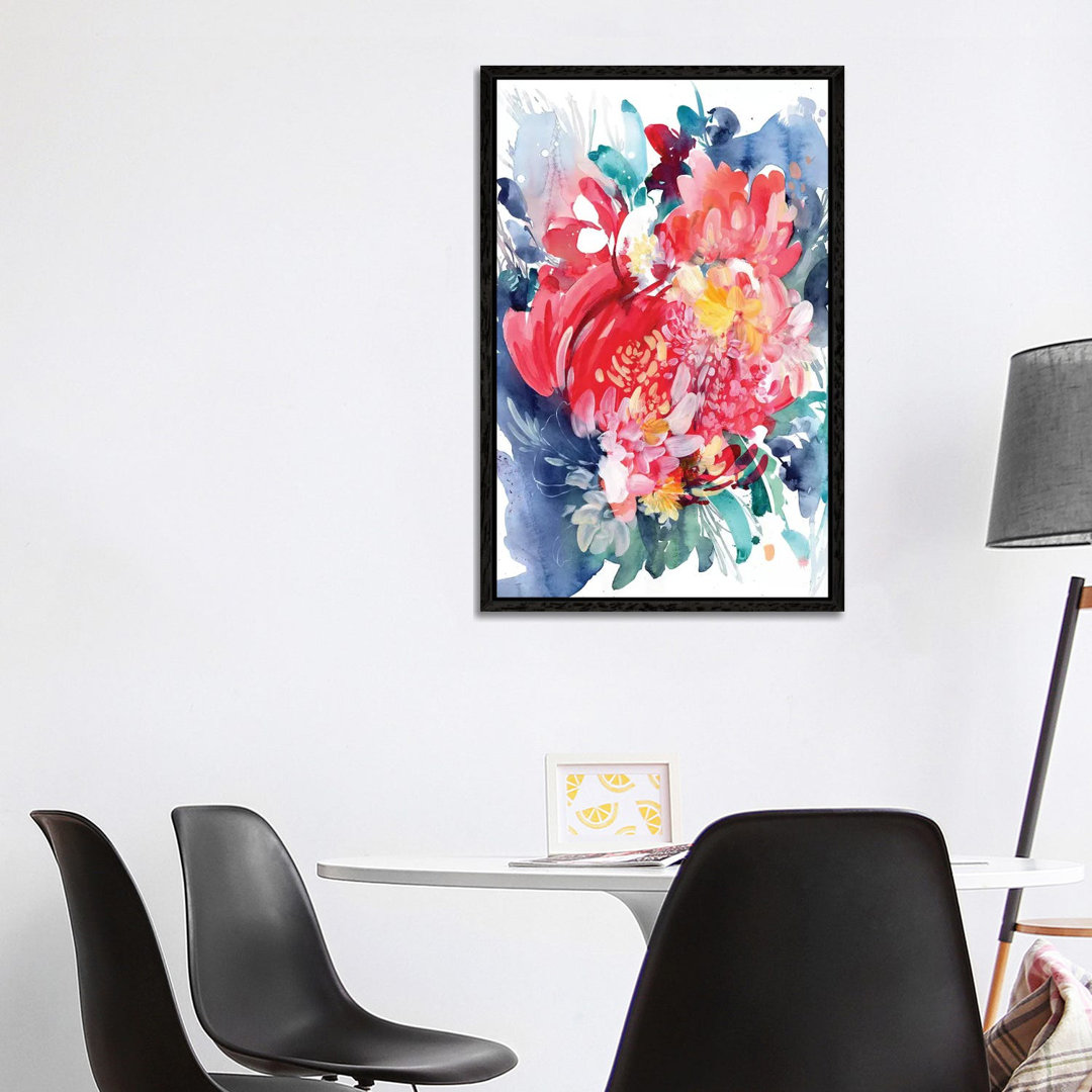 Floral Hug von CreativeIngrid - Galerie-verpackte Leinwand Giclée