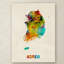 « korea aquarelle map », impression sur toile tendue-15721783