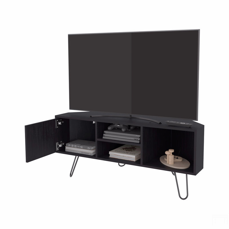 Meuble télé 1 porte avec rangement ouvert