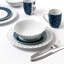 Waterside 24pc Blue & White Spot Porcelain Dinner Set