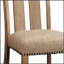 Ensemble de 2 chaises d'appoint érable avec dossier beige et garniture cloutée pour une assise élégante